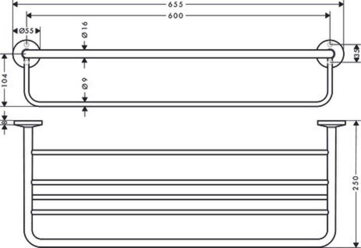 Produktbild Axor Handtuchablage Universal Circular brushed brass