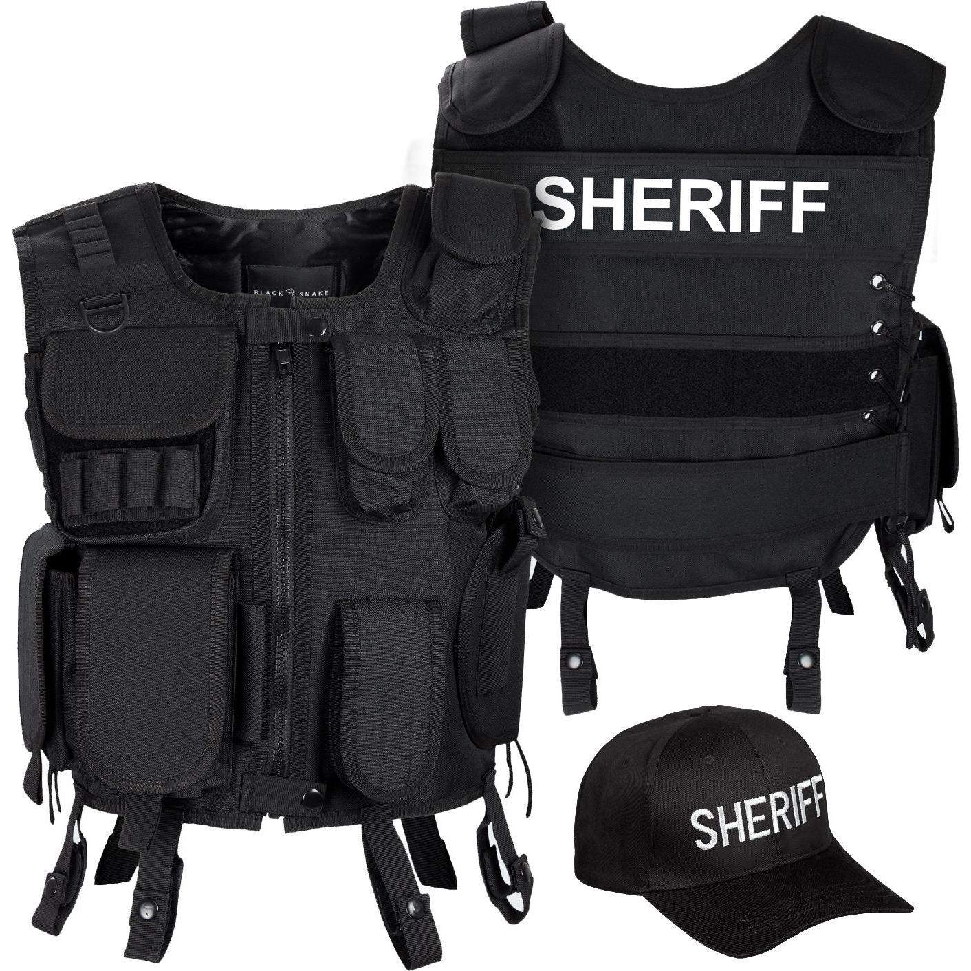 Thumbnail - Black Snake Kostüm mit Weste und Cap (M)