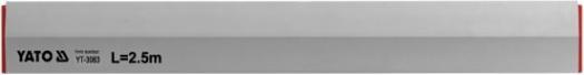Nutritional values and ingredients Yato Trapezoid Floating Rule 2.5m (251 cm)