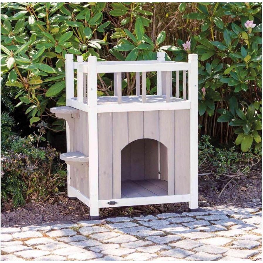 Thumbnail - Trixie Home mit Balkon (45 cm, Grau und Weiss), Katzenbaum