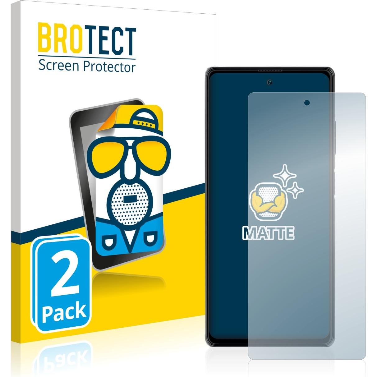 BROTECT Entspiegelungs-Schutzfolie Displayschutz Matt (2 Stück, Blackview A100), Smartphone Schutzfolie, Grau