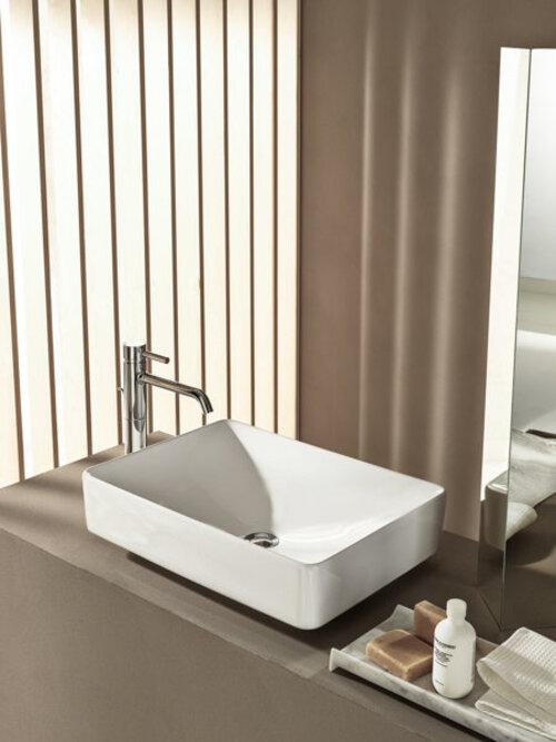 Actual product image Geberit Keramag VariForm Countertop washbasin rectangular, 550x400mm, without tap hole, without overflow (440 mm, 550 mm)