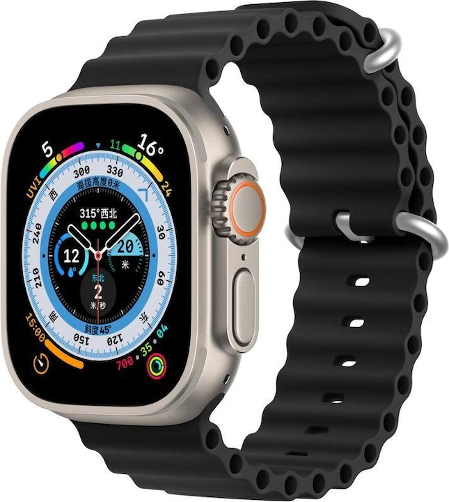 Dux Ducis Strap Watch Strap 8 / 7 / 6 / 5 / 4 / 3 / 2 / SE (45 / 44 / 42mm) Silicone Band Bracelet B (44 mm, 45 mm, 42 mm, Silicone, Apple Watch Series 4, Apple Watch Series 5, Apple Watch Series 6, Apple Watch Series 7, Apple Watch Series 8, Apple Watch Series 9, Apple Watch SE, Apple Watch Series 2, Apple Watch Series 3, Apple Watch Series 1)