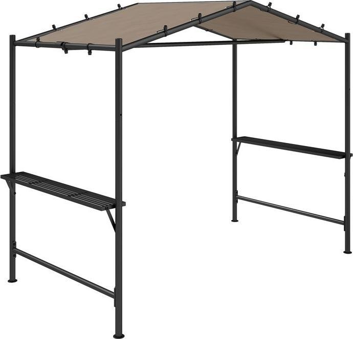 Produktbild Swisshandel24 Grillpavillon 277x149x230 cm wasserdicht flammhemmend, Khaki (277 cm, 149 cm)