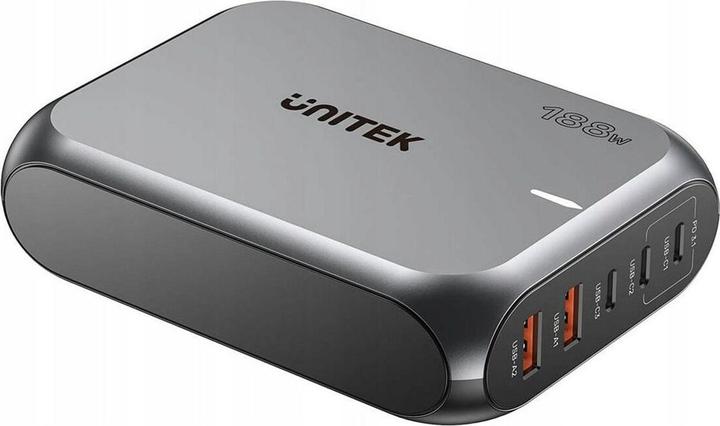 Produktbild Unitek ŁADOWARKA SIECIOWA 2X USB-A 3X USB-C GAN PD 3.1 188W (188 W, 5 Ports)