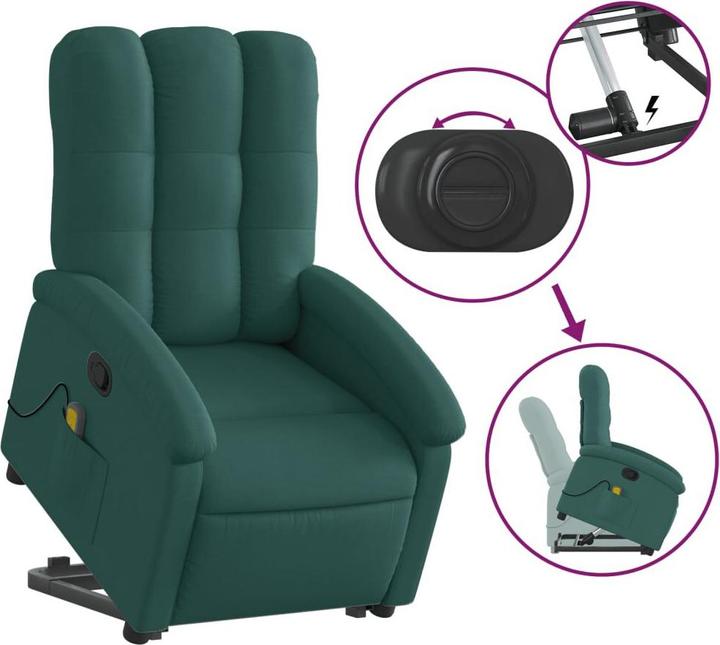 Immagine prodotto vidaXL Poltrona massaggiante con ausilio in tessuto