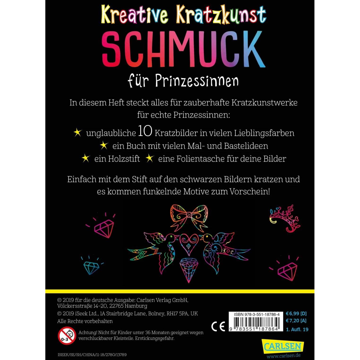 Thumbnail - Kreative Kratzkunst: Schmuck für Prinzessinnen: Set mit 10 Kratzbildern, Anleitungsbuch und, Kinderbücher von Anton Poit...