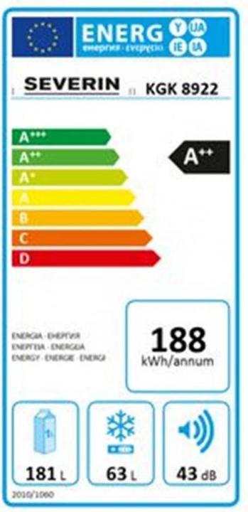 Etichetta energetica Severin RKG 8922 (244 l)