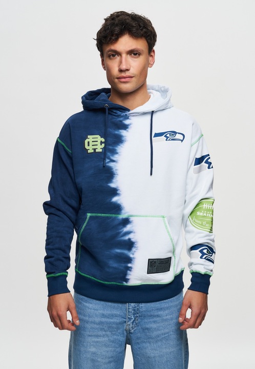 Produktbild Recovered Re:covered Fleece Hoody - INK DYE Seattle Seahawks - S (S)
