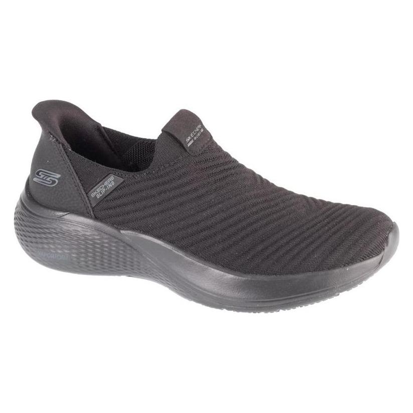 Skechers, Damen, Sneakers, Slip-Ins Bobs Infinity - Daily Black, Schwarz, (37)