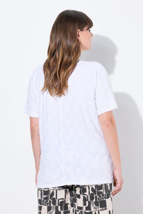 Produktbild Ulla Popken T-Shirt, 3D-Struktur, Rundhals, Halbarm. Biobaumwolle (50, 52)