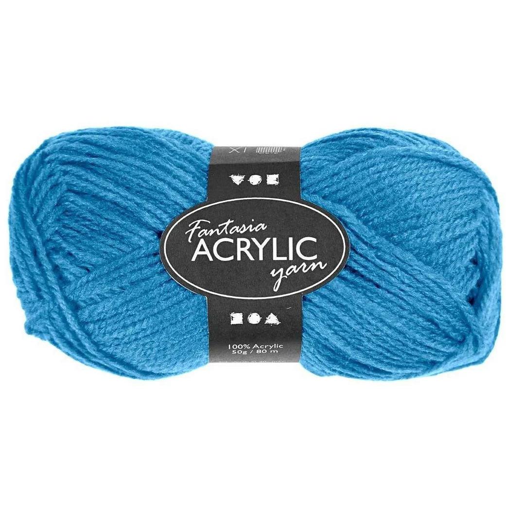 Creativ Company Acrylwolle 50g, Garn + Wolle, Blau