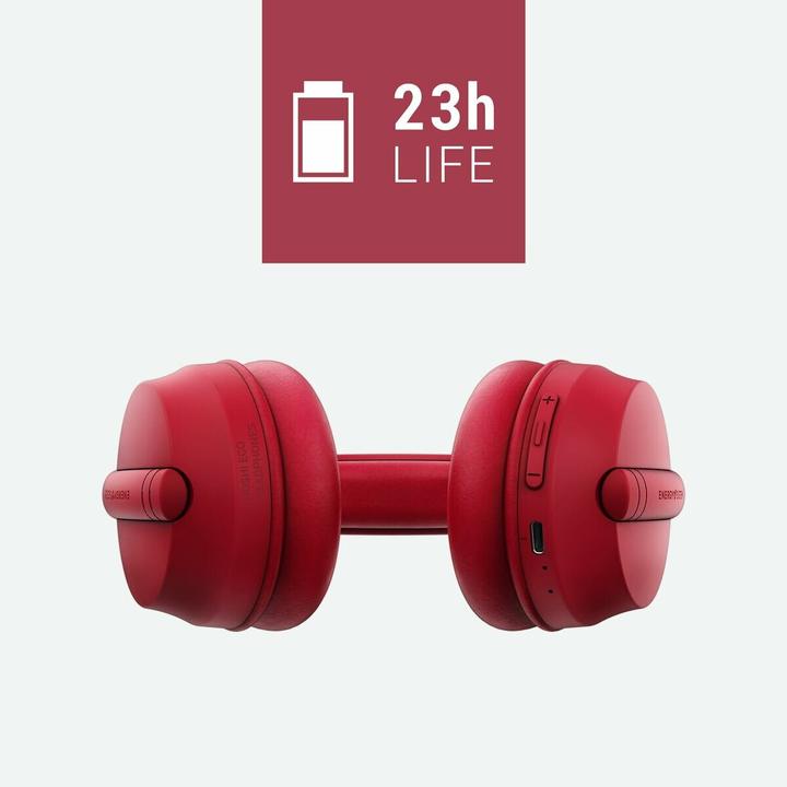 Actual product image Energy Sistem Hoshi ECO Headphones Red (No noise cancellation, 23 h, Wireless)
