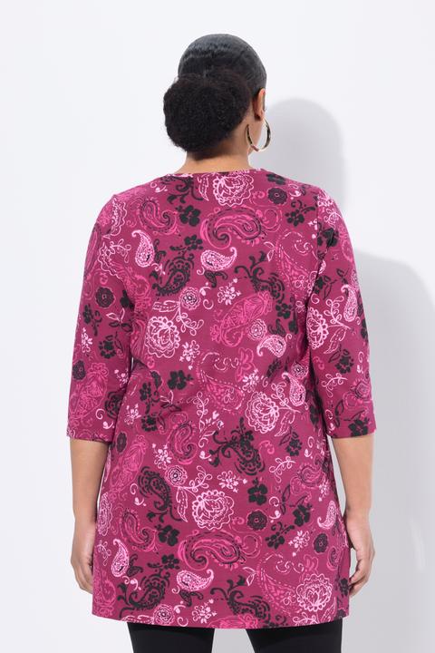 Produktbild Ulla Popken Longshirt, A-Linie, V-Ausschnitt, 3/4-Arm (58)