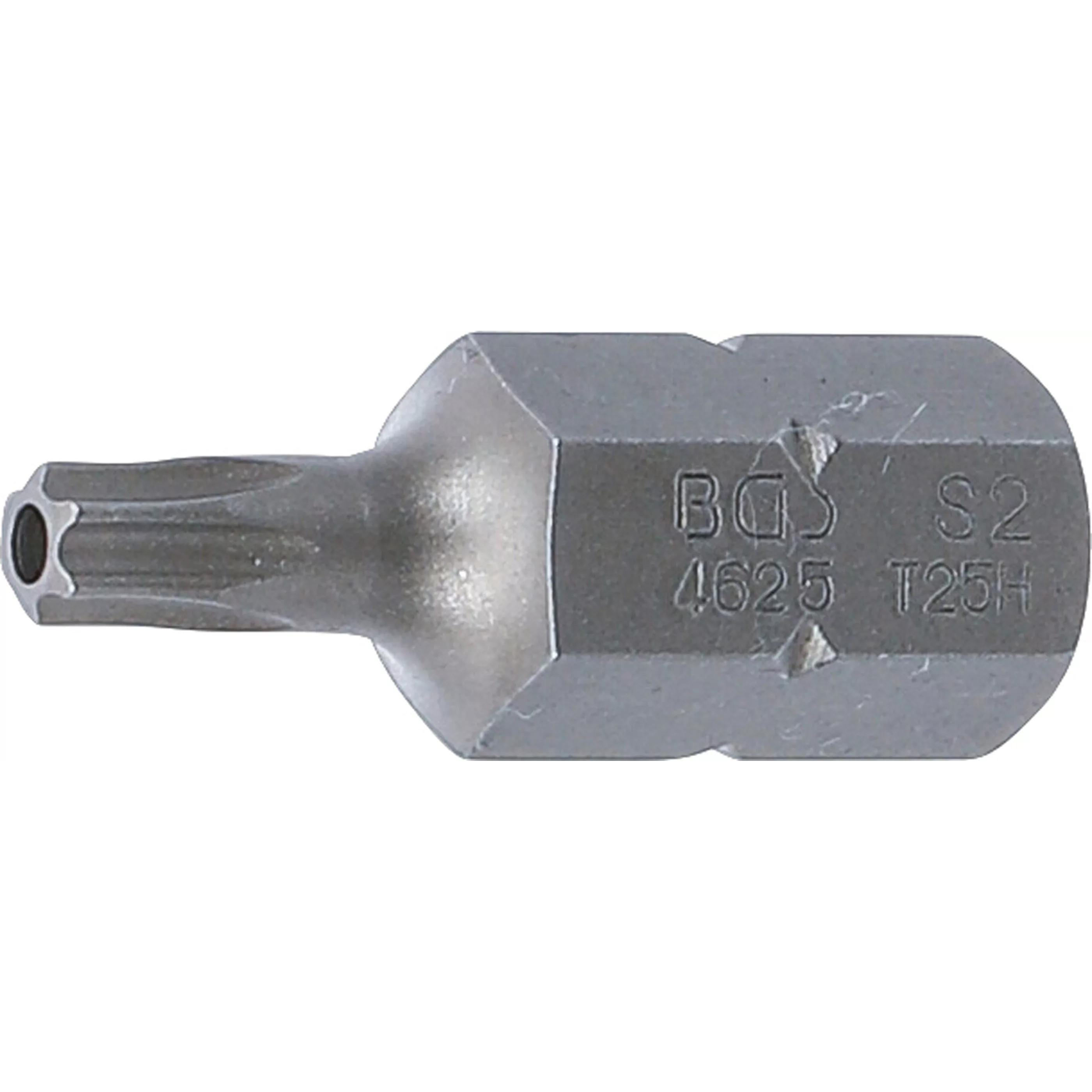 BGS, Chiave a bussola, Embout longueur 30 mm 10 mm (3/8") profil T (pour Torx) avec perçage T25 (Portapunte)