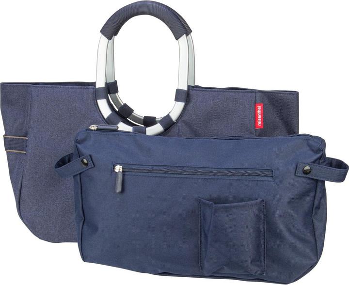 Actual product image reisenthel Shopping Basket Loopshopper M Herringbone Dark Blue