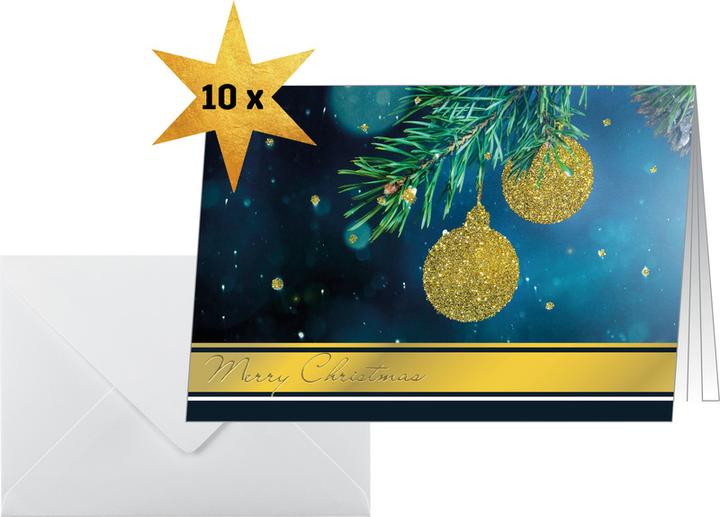 Immagine prodotto Sigel Cartolina di Natale Golden Glitter, A6, 10 pezzi (1 pz.)
