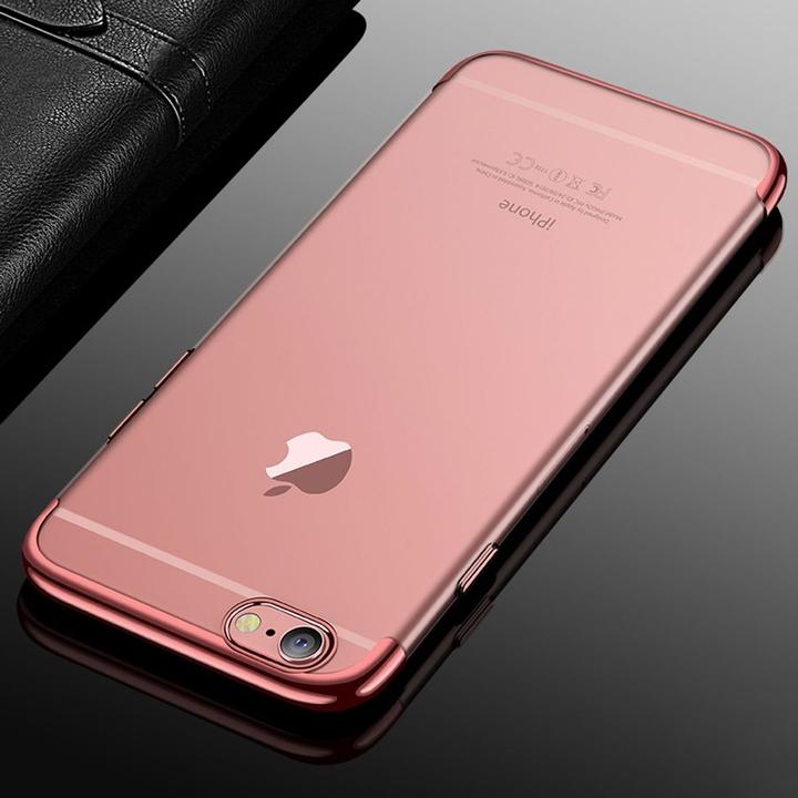 Produktbild König Design Handy Hülle Case für Apple iPhone 6 / 6s Plus Durchsichtig Transparent Rose Pink (Apple iPhone 6 Plus)