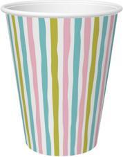 Immagine prodotto Duni Bicchiere Stripes Multi, 24 cl, 10 pezzi (10x)