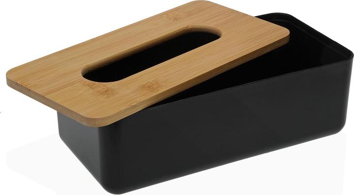 Produktbild Versa Tissue-Box Bambus Polypropylen 13,1 x 8,6 x 26,1 cm Schwarz