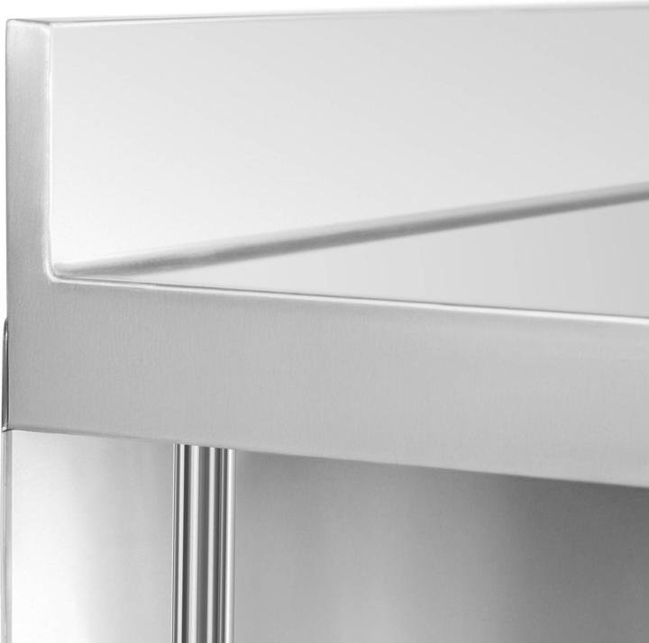 Produktbild Royal Catering Bar-Arbeitstisch Edelstahl 100 x 30 cm 4 Ablagen Aufkantung Steharbeitstisch