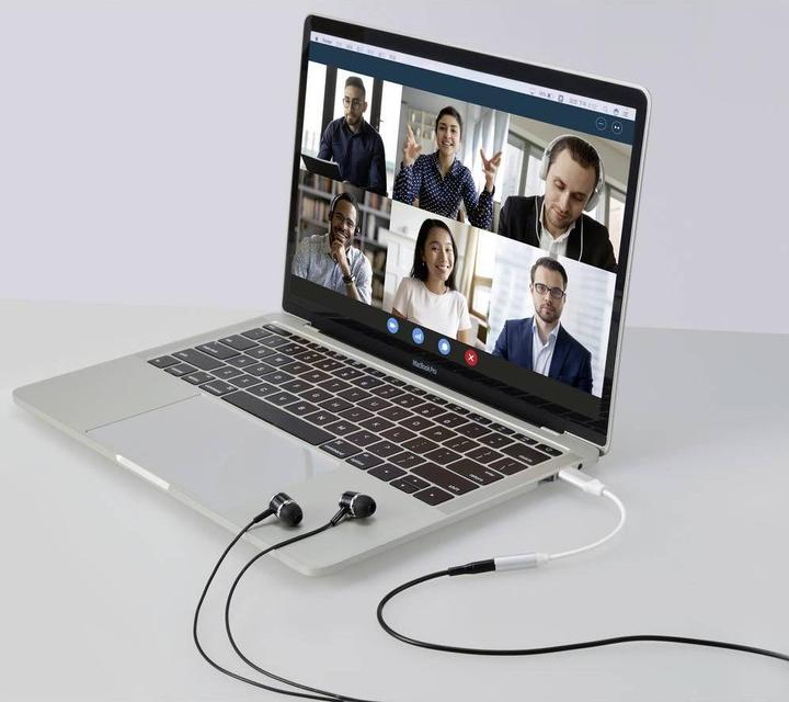 Produktbild Renkforce USB-C®, Audio Anschlusskabel (1x USB-C® - 1x Audio, stereo (3.5 mm Kli (USB Typ C, Audio-Cat, 3.5mm Klinke)
