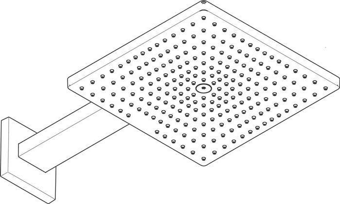 Produktbild hansgrohe Kopfbrause Raindance E 300 1jet (1 Strahlarten, 17 l/min)