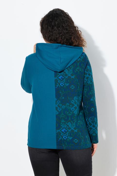 Actual product image Ulla Popken Split Print LOVE Hoodie (62)