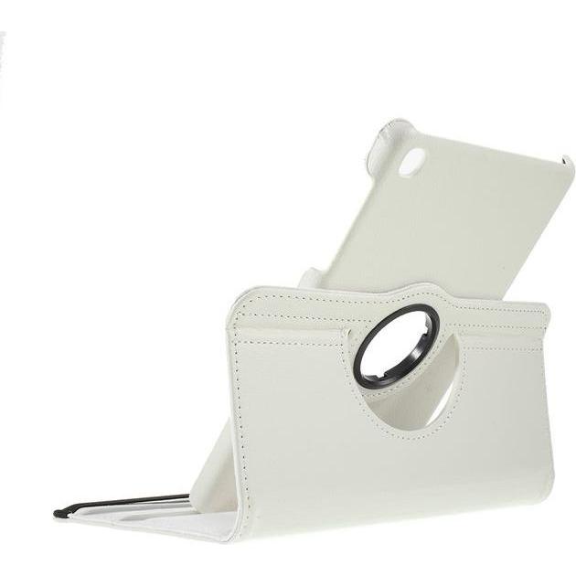 MU Classic Rotierbare Leder Hülle (Galaxy Tab A 8.4 (2020)), Tablet Hülle, Weiss