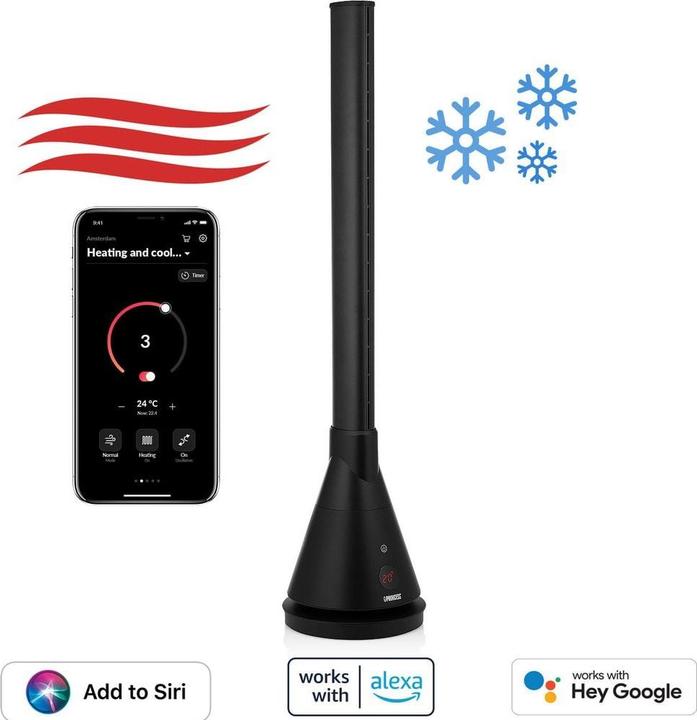 Actual product image Princess 01.348700.01.001 Smart Heating and Cooling Tower, Fan electric space heater, Ceramic, 2 m (56 dB)