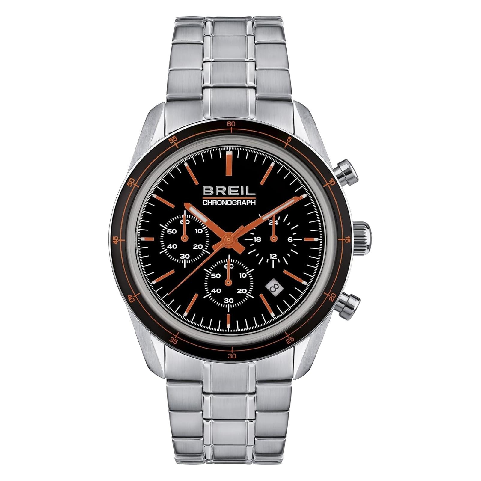 Breil, Armbanduhr, Release Herren Chronograph Mit Mineralglas, Schwarz, (Chronograph, 42 mm)