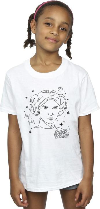 Image du produit Star Wars - T-shirt EPISODE IV: A NEW HOPE LEIA CHRISTMAS SKETCH - Fille (116)