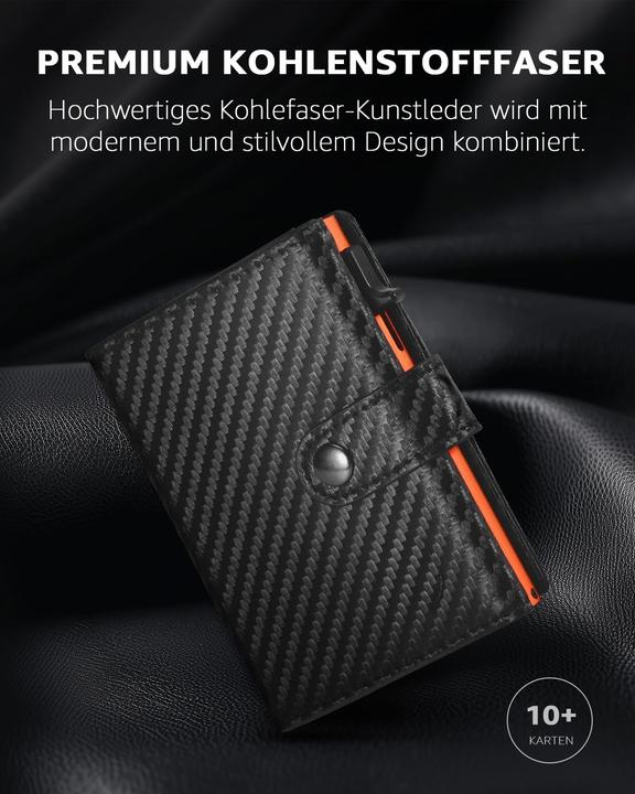 Produktbild Only-Bags.Store Portemonnaie mit Münzfach & RFID-Schutz, schlankes Portemonnaie Kartenetui klein, Geldbörse