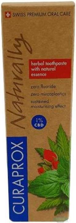 Produktbild Curaprox Naturally Zahnpasta mit natürlichen Essenzen und 1% CBD