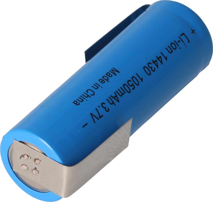 Image du produit AccuCell Batterie Li-ion 14430 avec cosses à souder en forme de Z 1050mAh 3,6V - 3,7V Pile lithium-ion sans (1 pcs, 1050 mAh, Batterie)