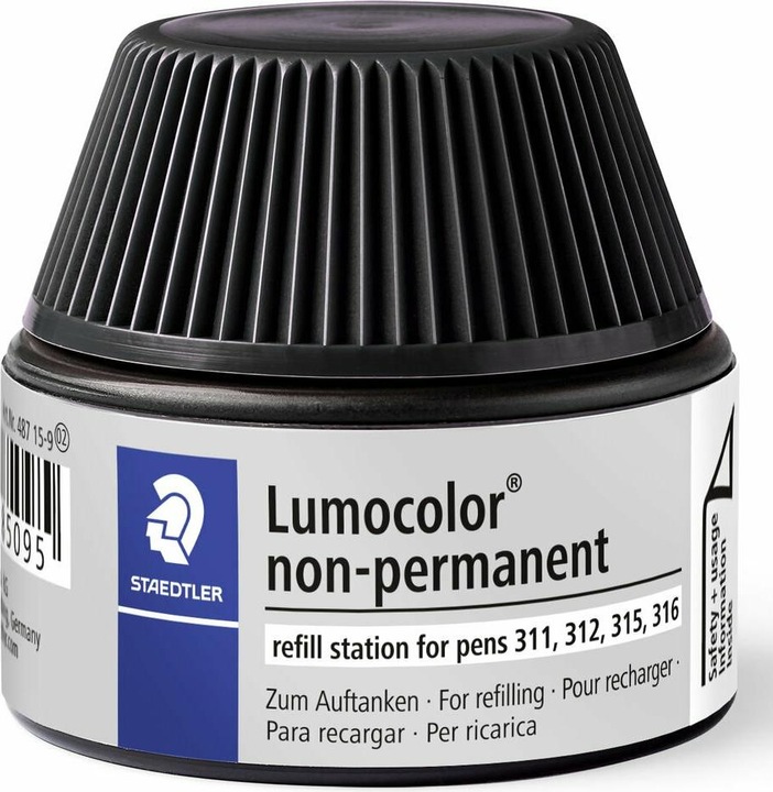 Actual product image Staedtler LUMOCOLOR REFILL STATIONS - Refill ink water soluble (Black, 1 x)