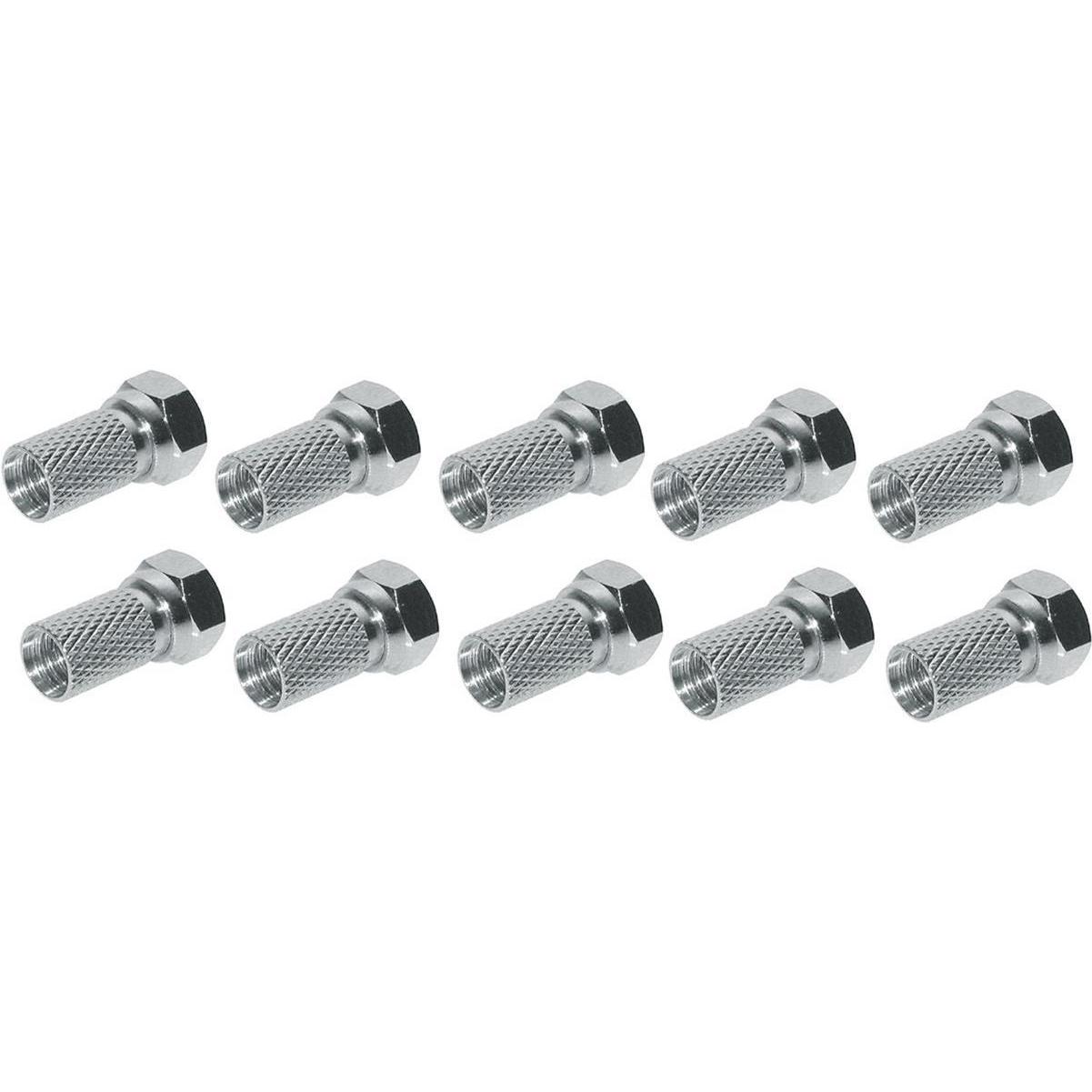 Shiverpeaks BASIC-S F-Verbindung, Twist-on F-Stecker zum Anschluss von Koaxialkabel mit Aussenmantel von 6,5 mm (Antenne...