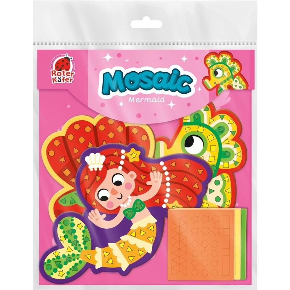 Roter Käfer Kreatives Mosaikset „Die kleine Meerjungfrau“.