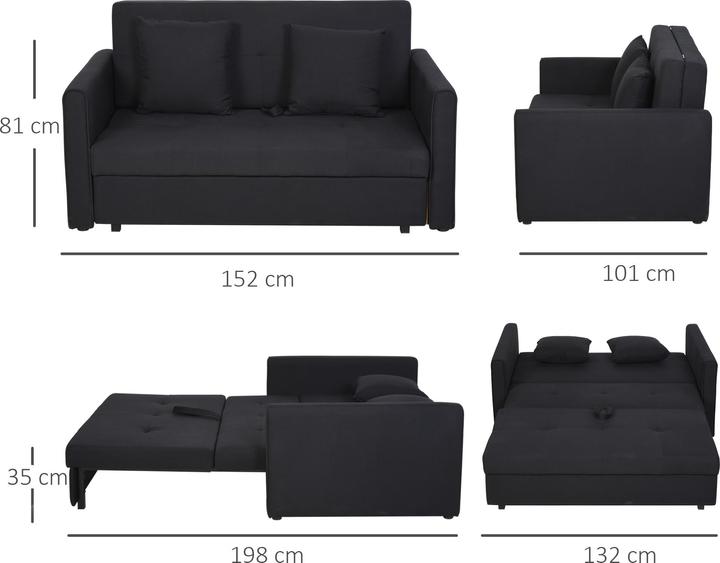 Image du produit Homcom Canapé-lit (Canapé-lit)