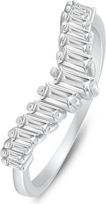Immagine prodotto Brilio Silver - Beautiful silver ring with clear zircons RI140W - Circuit: 50 mm (50)