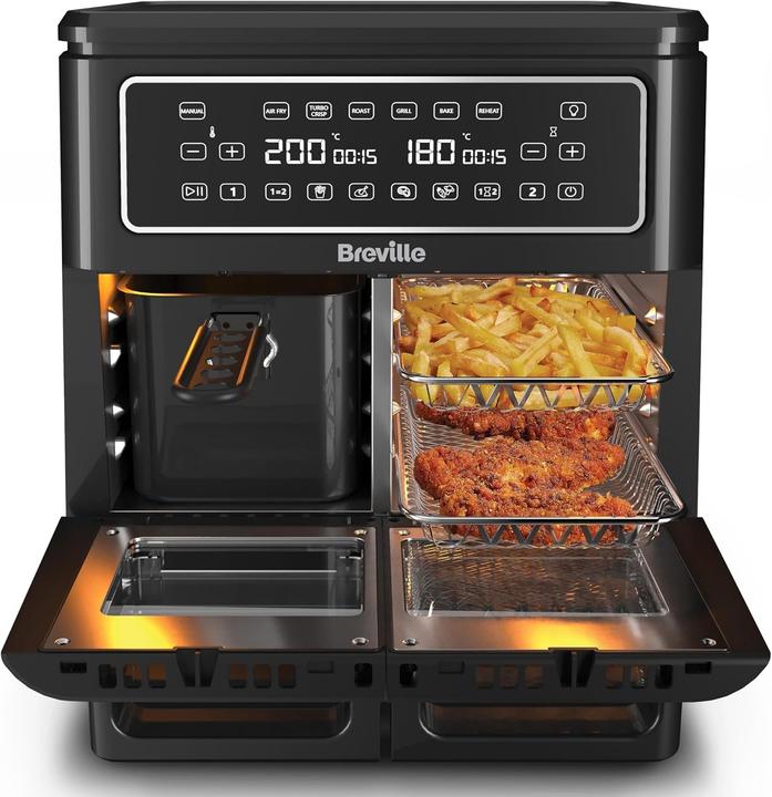 Actual product image Breville Digital Dual Chamber Air Fryer with 12 Cooking Functions