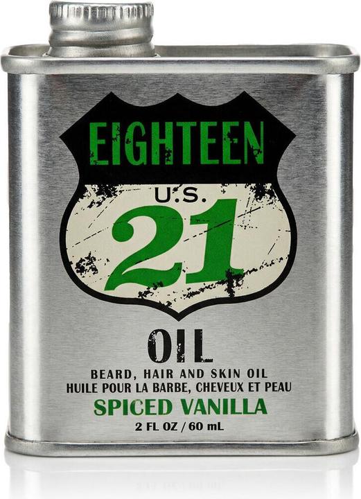 18.21 Man Made Hair Skin and Beard Oil for Men Spiced Vanilla - 50ml (50 ml)