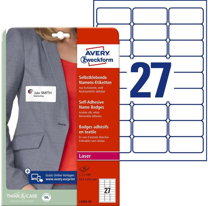 Actual product image Avery Name labels