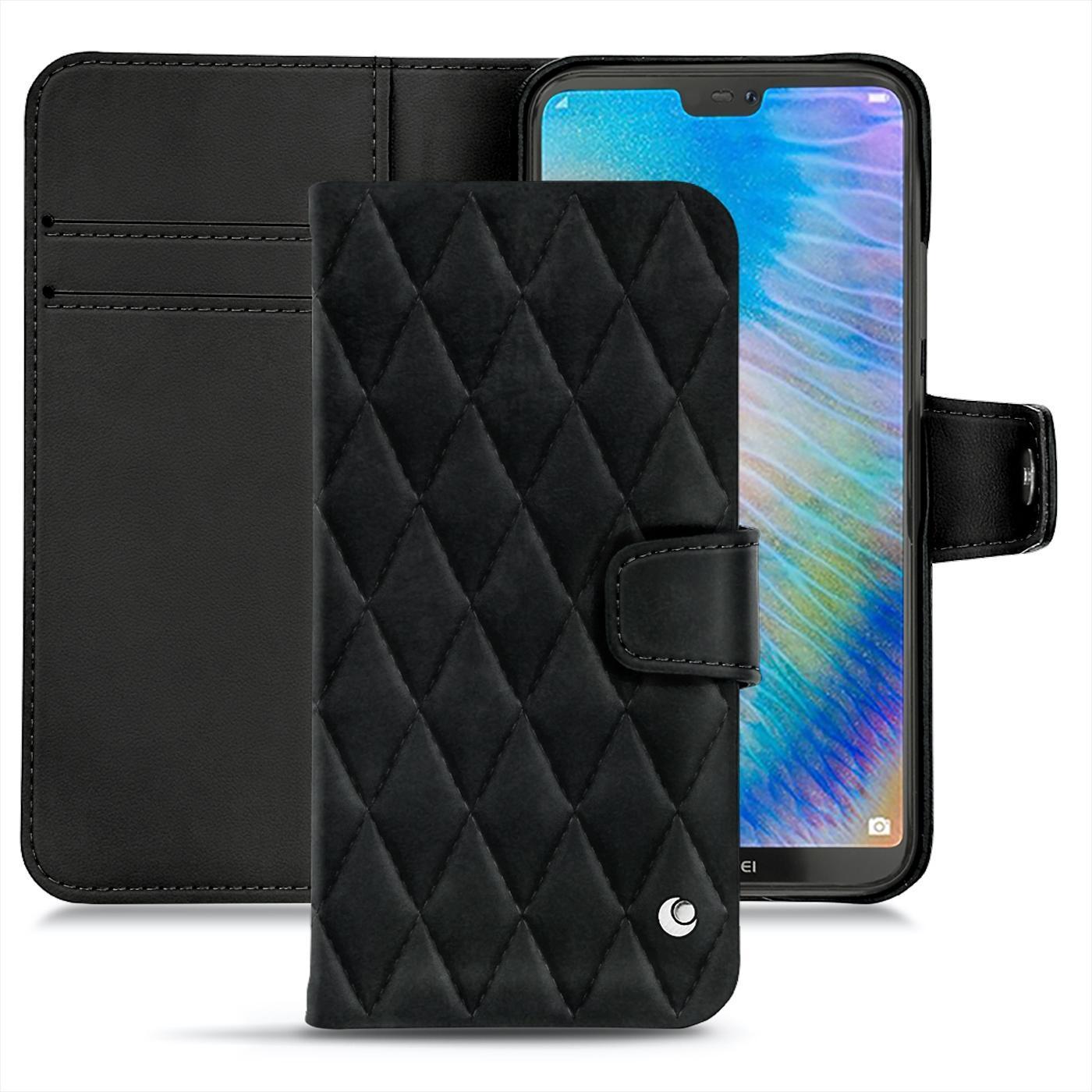 Thumbnail - Noreve Lederschutzhülle Wallet (Huawei P20 Lite), Smartphone Hülle, Schwarz