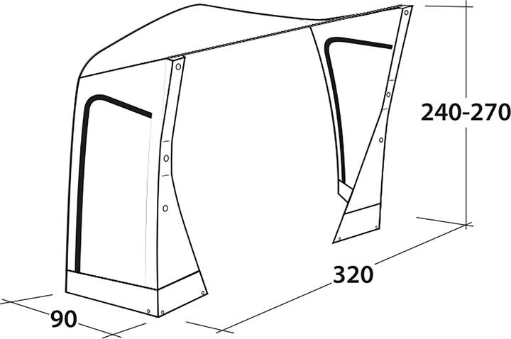 Produktbild Outwell Tall Connection Parkville 200SA (Vorzelt, 2.20 kg)