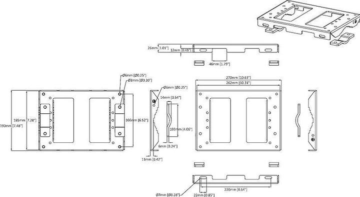 Actual product image Axis T91M47 POLE MOUNT (Mounting kit)