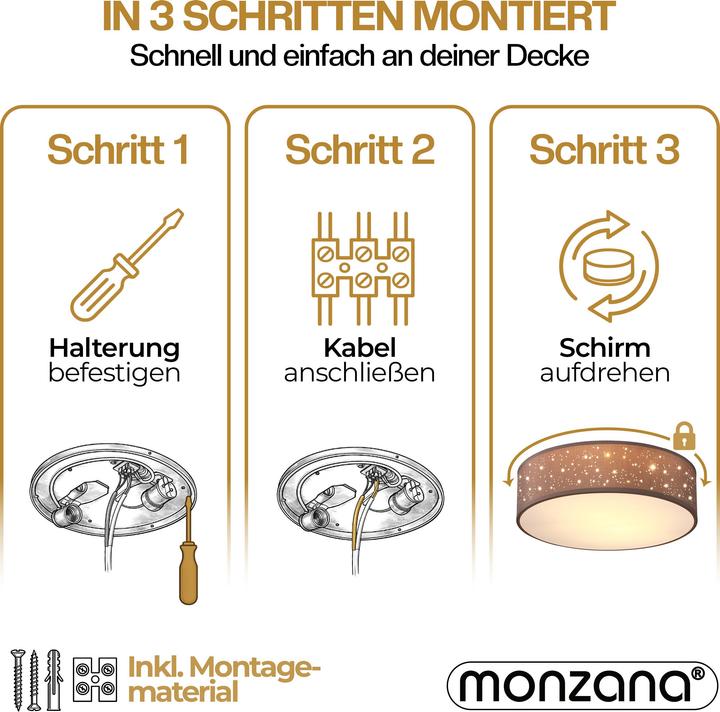 Produktbild Monzana Deckenlampe (E27)