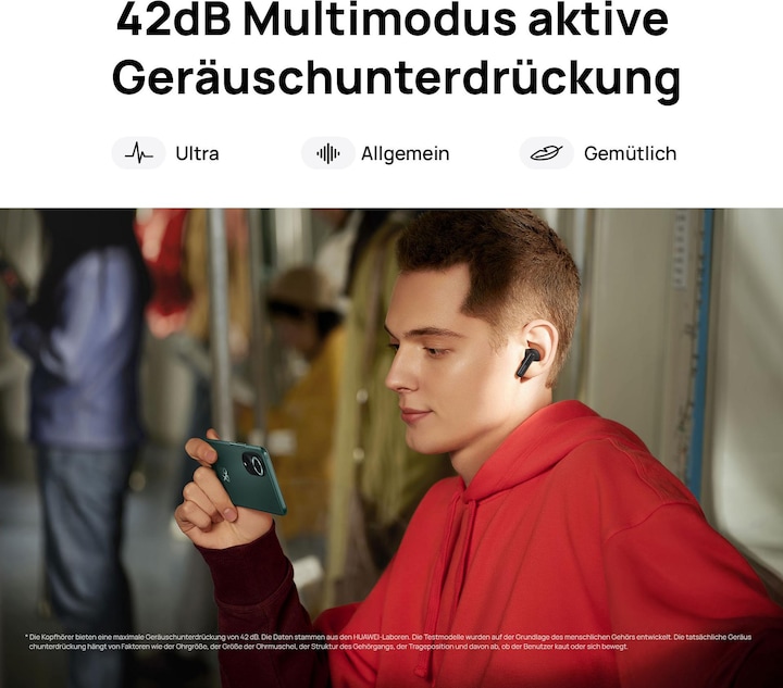 Produktbild Huawei FreeBuds 5i (ANC, 6 h, Kabellos)