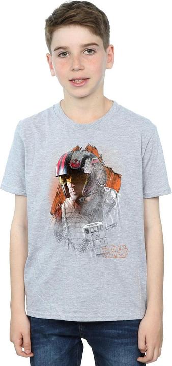 Produktbild Star Wars The Last Jedi Poe Dameron Brushed TShirt Jungen (116)