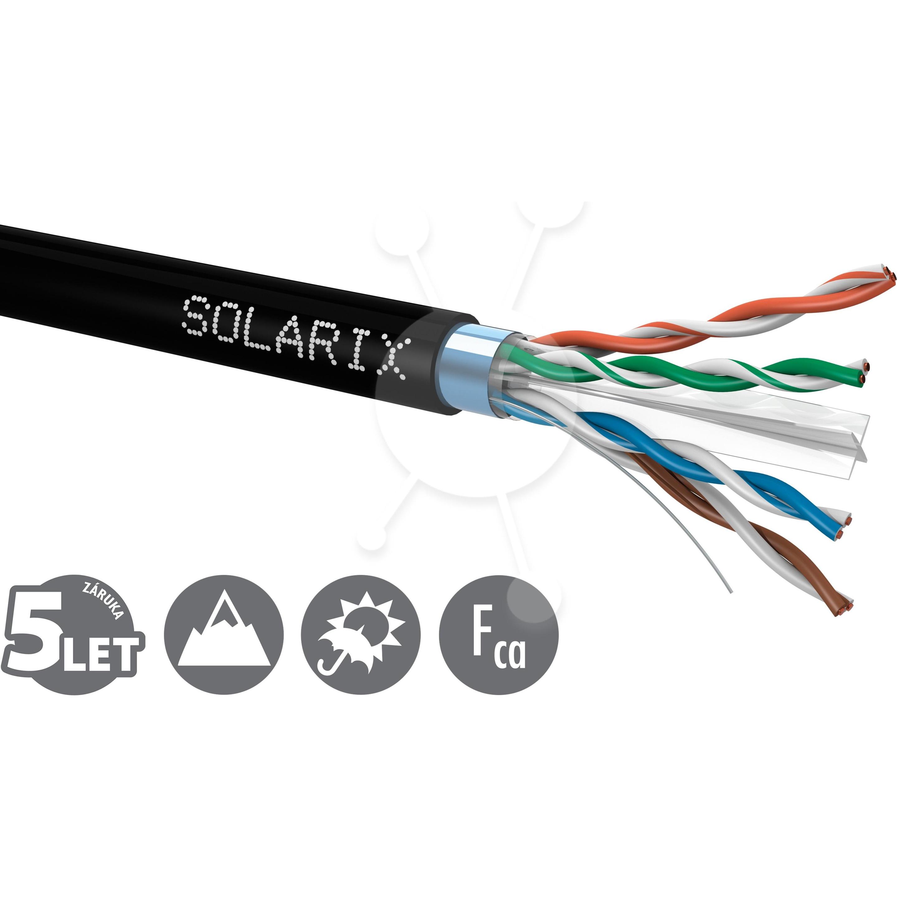 Solarix Venkovní inst. kabel CAT6 FTP PE drát (FTP, CAT6, 500 m) (27655194)